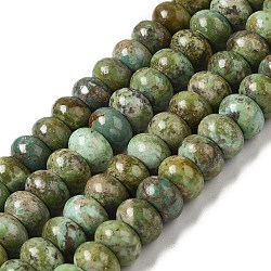 Chapelets de perles en turquoise naturelle, rondelle, 8x5mm, Trou: 0.6mm, Environ 71 pcs/chapelet, 15.55''~15.75'' (39.5~40 cm)