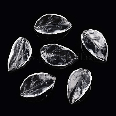 Perles de pétales de verre transparent&nbsp;GLAA-N001-20-1