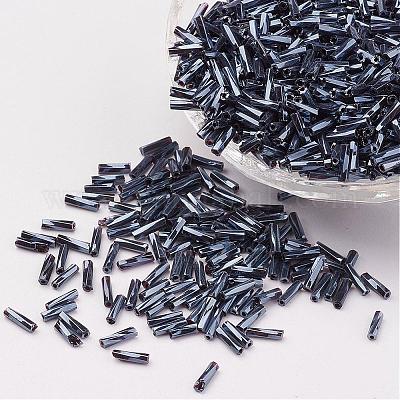 Glasperlen mit gedrehten Trompeten&nbsp;SEED-E002-6mm-829#-1