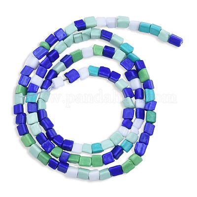 Chapelets de perles en verre peinte par pulvérisation opaque&nbsp;GLAA-N047-05C-1