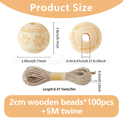 Holzperlen&nbsp;WOOD-FH0002-29B-1