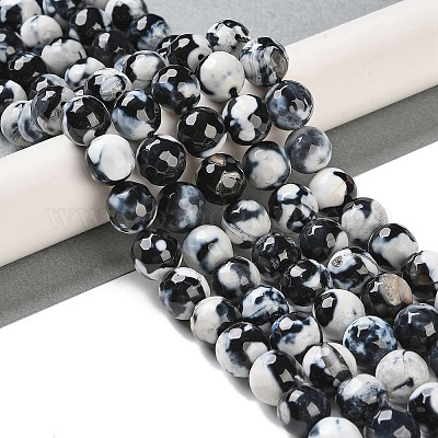 Naturelles feu crépitent agate perles brins&nbsp;G-M437-A01-01K-1