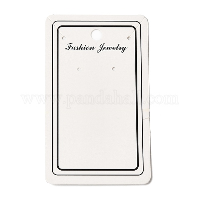 Wholesale Rectangle Paper Earring Display Card with Hanging Hole 