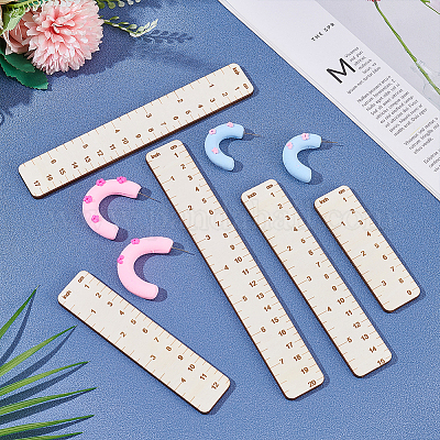 1 set di righelli in legno&nbsp;AJEW-BC0007-38-1