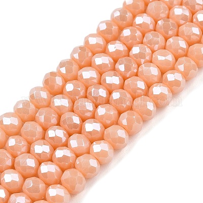 Chapelets de perles en verre électroplaqué&nbsp;EGLA-A044-P4mm-A33-1