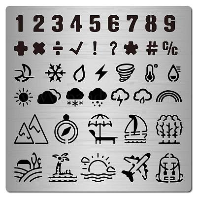 Shop CREATCABIN Sign Metal Stencils Die Cuts Plaques Cutting Dies Number  Weather for Painting DIY Scrapbooking Craft Photo Album Decorative  Embossing Wood Burning Paper Card Making 6.3 x 6.3 Inch for Jewelry