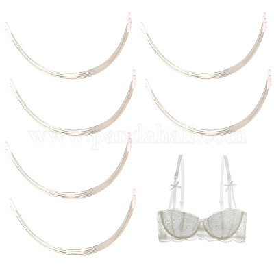 6 PAIRS STAINLESS STEEL UNDERWIRE REPLACEMENT BRA MAKING SUPPLIES CUP D