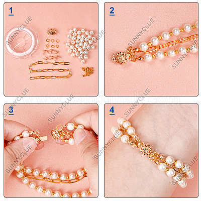 Wholesale SUNNYCLUE 6 Sets 2 Colors 3-Strand 6-Hole Brass Filigree Box  Clasps 