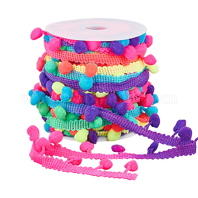 small Pom Pom Ribbon/trim 3/8 inch wide select color price for 2 yard