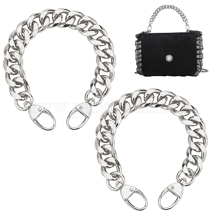 WADORN 2Pcs Aluminum Curb Chain Bag Handles FIND-WR0007-05P-1