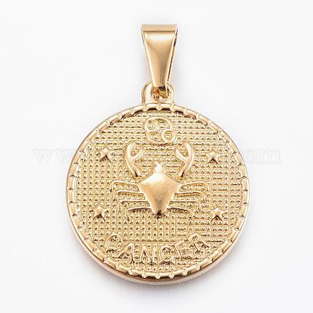 Real 18K Gold Plated 304 Stainless Steel Pendants STAS-H372-01A-1