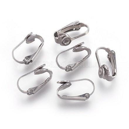 304 Stainless Steel Clip-on Earrings Components STAS-F188-31P-1