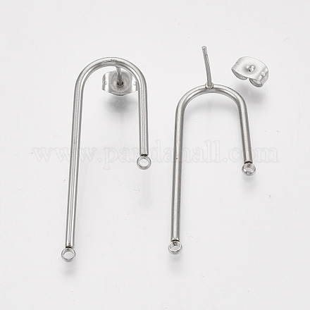 Accessoires de puces d'oreilles en 304 acier inoxydable X-STAS-S079-143A-1
