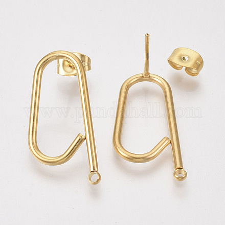 Accessoires de puces d'oreilles en 304 acier inoxydable X-STAS-S079-142B-1