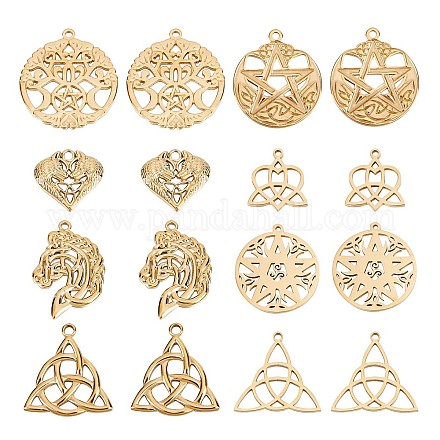 SUNNYCLUE 1 Box Stainless Steel Knot Charms Bulk for DIY Craft Handmade Objects STAS-SC0004-82-1