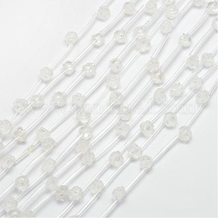 Perlas de cristal de cuarzo natural G-O156-A-04-1