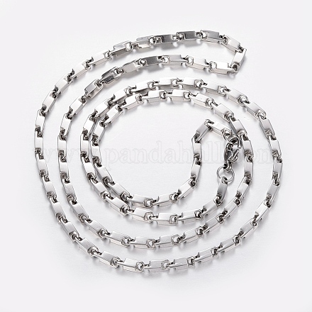 Collares de cadena de enlace de acero inoxidable de moda 304 NJEW-I210-01P-B-1