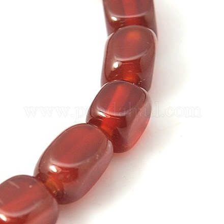 Natural Red Agate Beads Strands G-G297-8x10mm-03A-1
