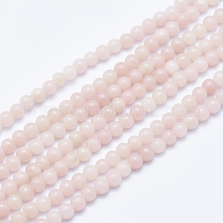Rosa naturale perline opale fili G-E444-28-4mm-1