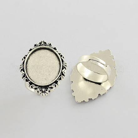 Vintage base anillo de hierro componentes del anillo de dedo de acero X-PALLOY-Q300-12AS-NR-1