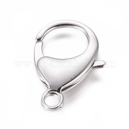 304 Stainless Steel Lobster Claw Clasps X-STAS-AB33-1