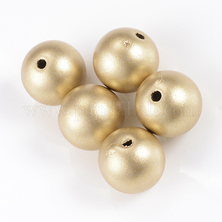Perles acryliques peintes en aérosol de style mat ACRP-S669-20mm-02-1