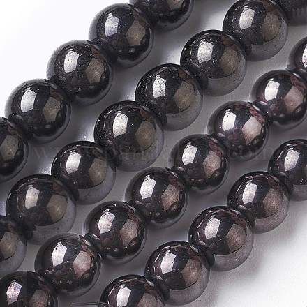 Chapelets de perles en verre électroplaqué EGLA-R047-3mm-01-1