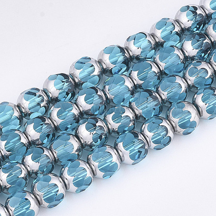 Electroplate Glass Beads Strands EGLA-T019-02D-1