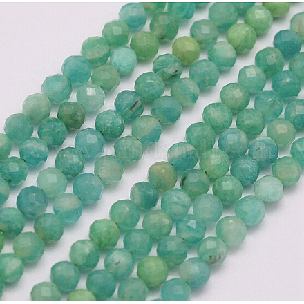 Chapelets de perles en amazonite naturelle G-F509-32-3mm-1