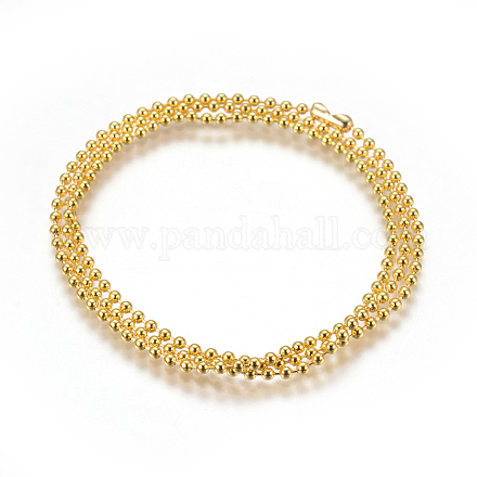 Stainless Steel Ball Chain Necklace Making MAK-L019-01D-G-1
