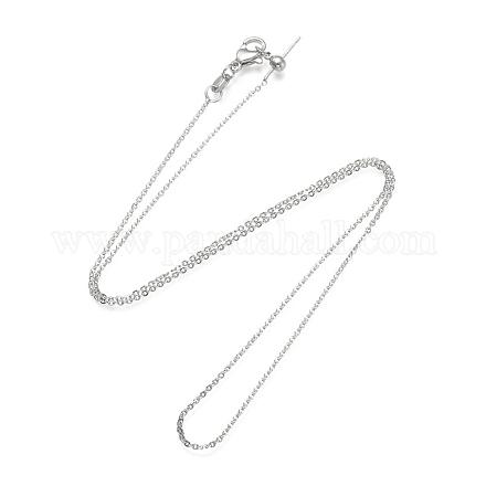 Латунные кабельные цепи ожерелья NJEW-E151-03P-1