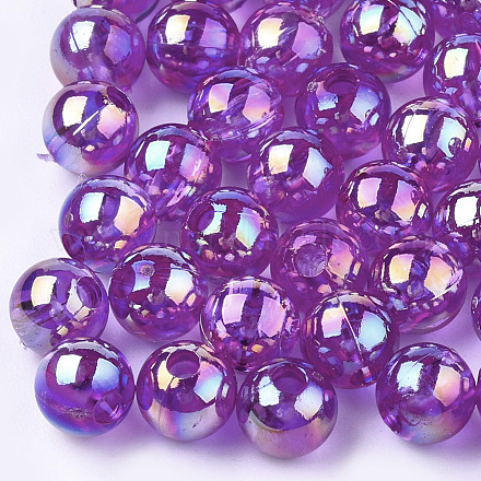 Transparent Plastic Beads OACR-S026-6mm-04-1