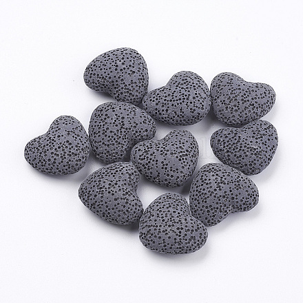 Perles de pierre de lave naturelle non cirées G-I190-A06-1