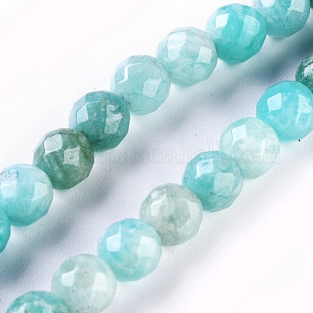 Chapelets de perles en amazonite naturelle G-F653-02-A-1