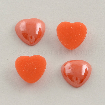 Pearlized Plated Opaque Glass Cabochons PORC-S800-10mm-04-1