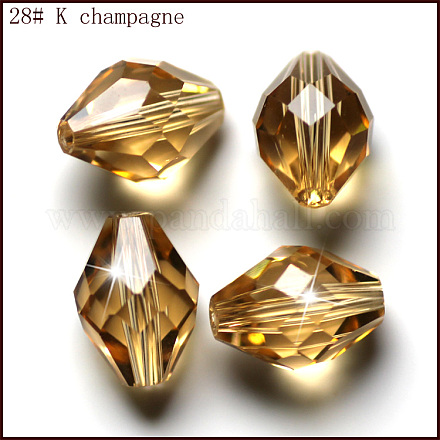 Abalorios de cristal austriaco de imitación SWAR-F054-11x8mm-28-1