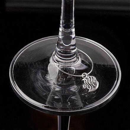 Alliage breloques de verre à vin AJEW-JO00157-02-1