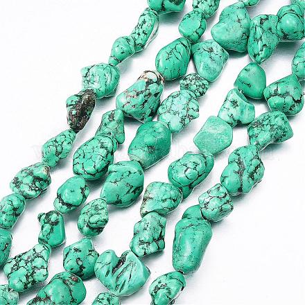 Chapelets de perles en turquoise naturelle G-F425-28-1