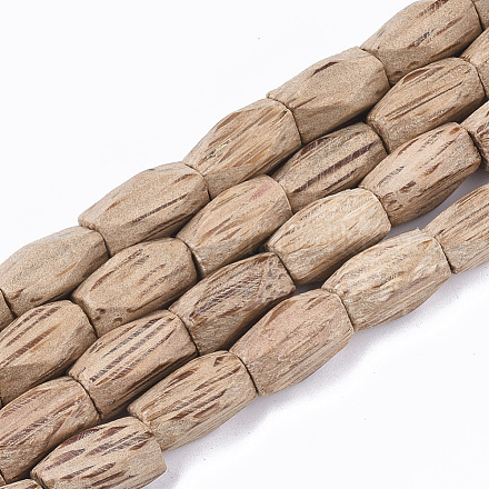 Sin teñir & natural hilos de cuentas de madera de coco WOOD-T024-008-1