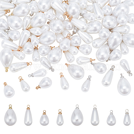 Colgantes de perlas de imitación de plástico abs de estilo pandahall elite 64pcs 8 FIND-PH0010-94-1