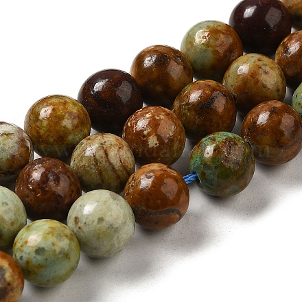 Fili di perline di crisocolla gialle naturali G-H298-A07-03-1