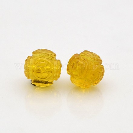 Synthetical Citrine Cube Beads G-O027-13B-1