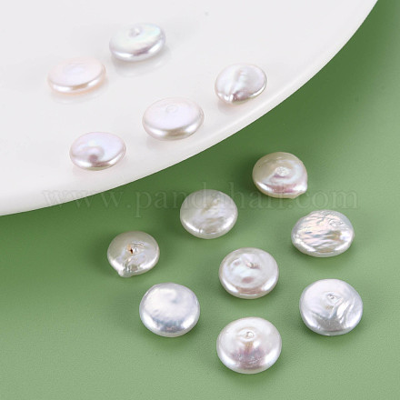 Perles de perles keshi naturelles PEAR-N020-L05-1