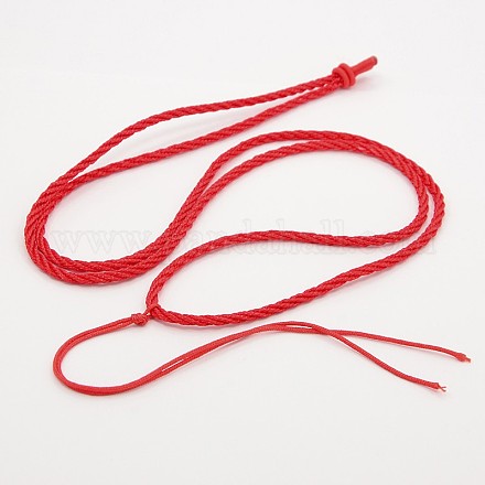 Braided Nylon Cord Necklace Makings NJEW-P001-07-1
