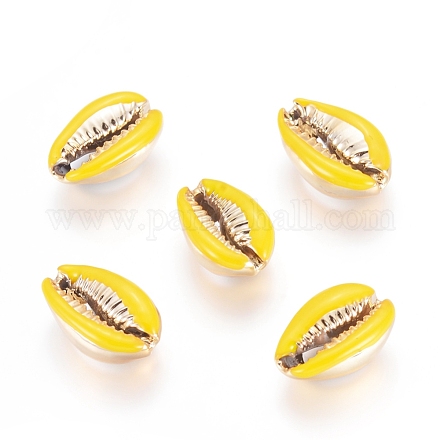 Perlas de concha de vaquero electrochapadas BSHE-G019-01G-I-1