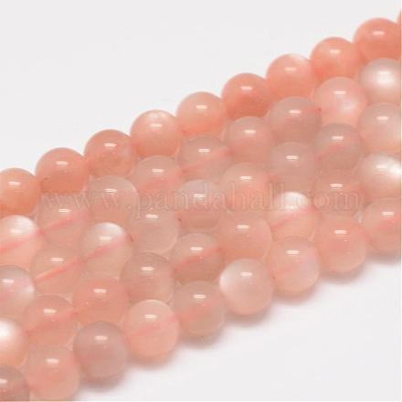 Chapelets de perles de sunstone naturelle naturelles G-F306-04A-6mm-1