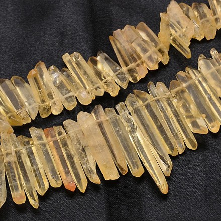 Teints pépites de cristal de quartz naturel gradués brins de perles G-F214-19A-1
