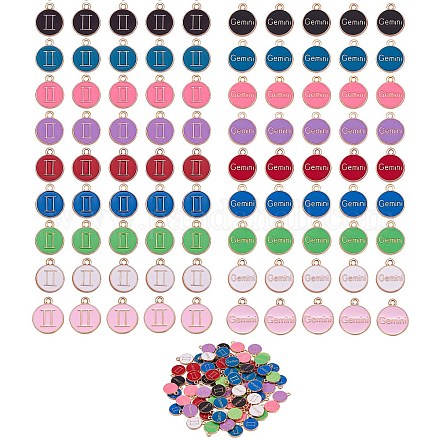 90pcs 9 pendentifs en alliage de couleurs ENAM-SZ0001-65-1