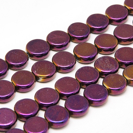 Chapelets de perles en hématite synthétique sans magnétiques G-T060-8mm-01A-1