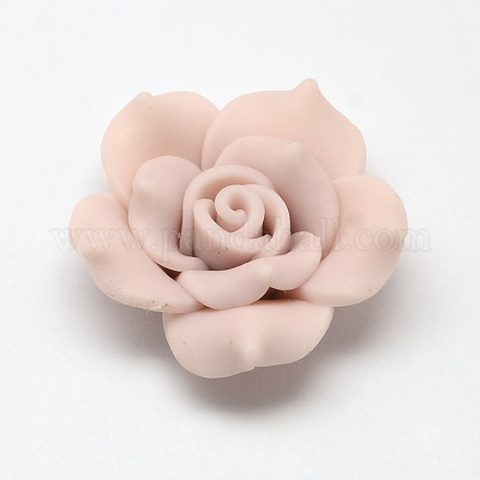 Handmade Polymer Clay Flower Cabochons CLAY-Q221-27-1